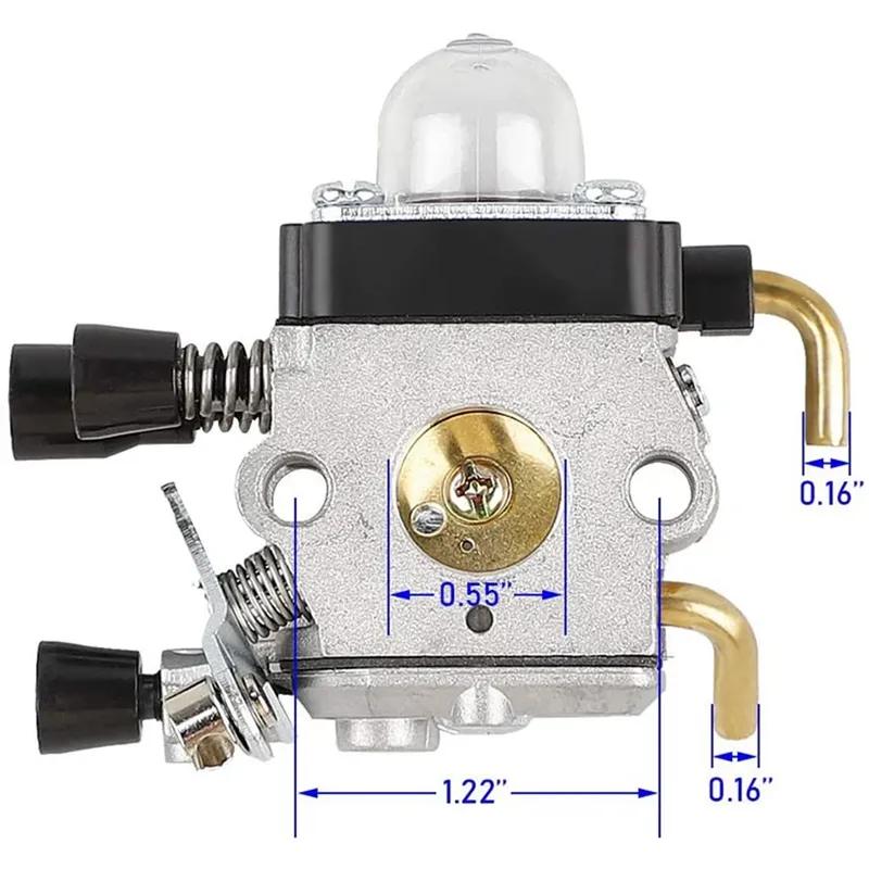 Pour STIHL FS55 FS55R FS38 FS45 FS46 KM55 HL45 FS45L FS45C FS46C FS55C FS55RC Carburateur Coupe-bordures Désherbeuse