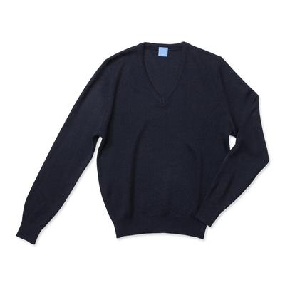 Unisex Knit Sweater for School Made In Navy Student School Made Entirely In Japan Students, Japan, V-neck, Blue, Sweater, Uniform, (150)