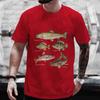 Summer Men T Shirt Street Style Retro Hiphop Fish Cartoon Short Sleeved T-shirt Men Women Top Fisherman Vintage Oversize T Shirt