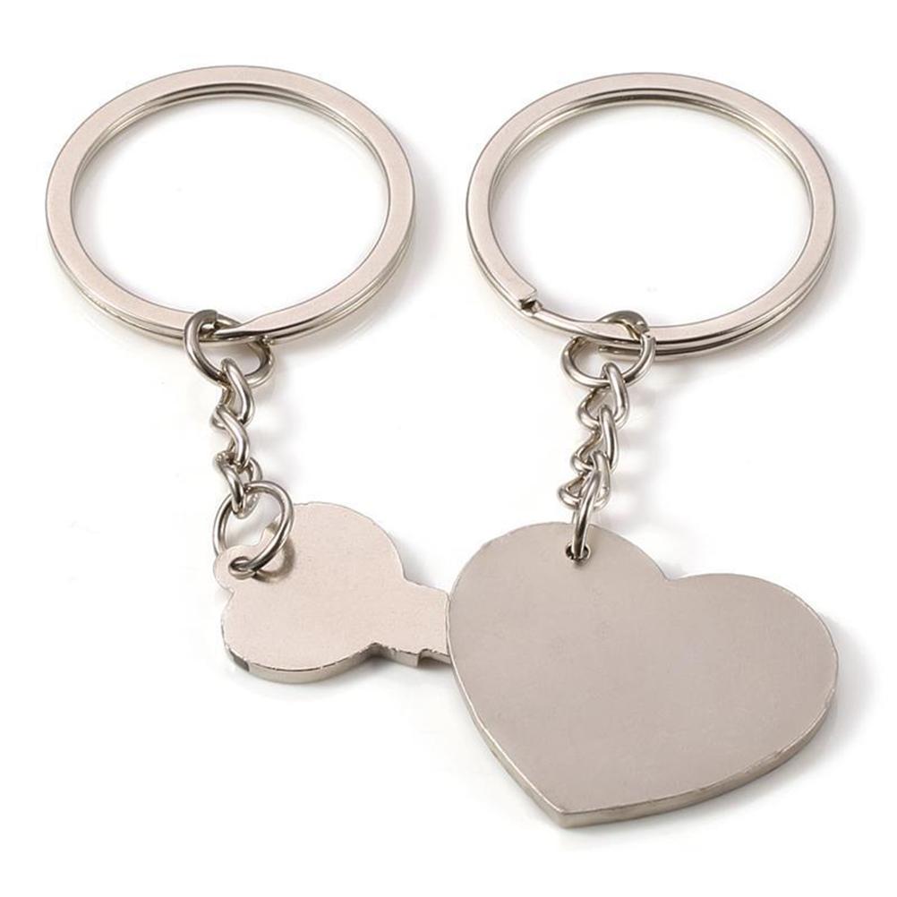 Couple Keychain Zinc Alloy Lovers Heart Shape Keychain Lovers Keychain Pendant Keychain for Couples Lovers Valentine S