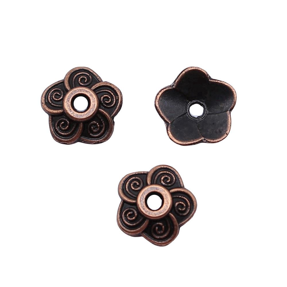 Multi Color Swirl Flower Bead Caps Spacer Beads For Jewelry Making Components