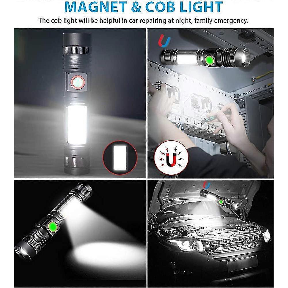 Led Torch Led Flashlight Adjustable Focus Handheld Torches Super Bright Pocket