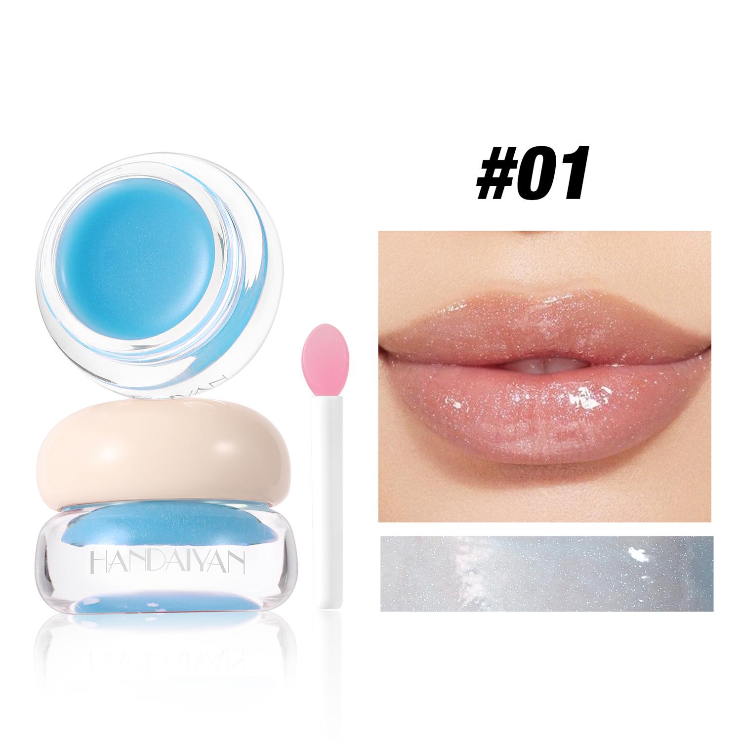 4-color Color-changing Lip Gloss with Brush, Water-gloss Lip Gloss To Care for Lips, Mirror Moisturizing Lip Balm, Lip Care