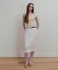 Aobteu Frill Lace Layered Skirt - White