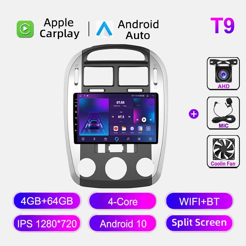 8 Core Car Radio For KIA Cerato 1 LD 2004-2008 Wireless CarPlay 4G WIFI Android Auto Multimedia Video Player 8+128GB Head Unit