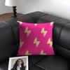 Lightning Fashion Cushion Cover Natural Linen Organic Fabric DoubleSided Printing Sofa Home Decor Gift Pillow Case