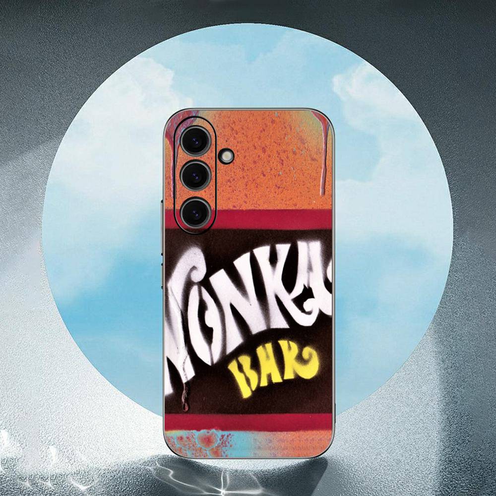 Wonka Chocolate Bar For Samsung Galaxy S23 S24 S25 Ultra S22 Plus S21 Black Soft Case Waterproof Soft Case
