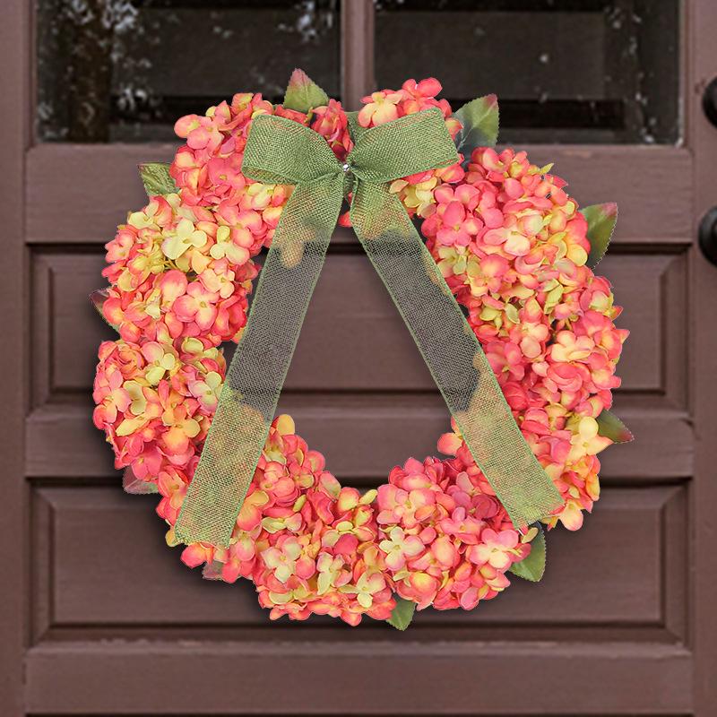 Thanksgiving Autumn Hydrangea Wreath - Pastoral Style Door & Wall Decor