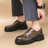 Fashion College Style Leather Men Oxford Shoes New British Casual Leather Shoes Trend Versatile Men Thick Soled Business Dress Footwear