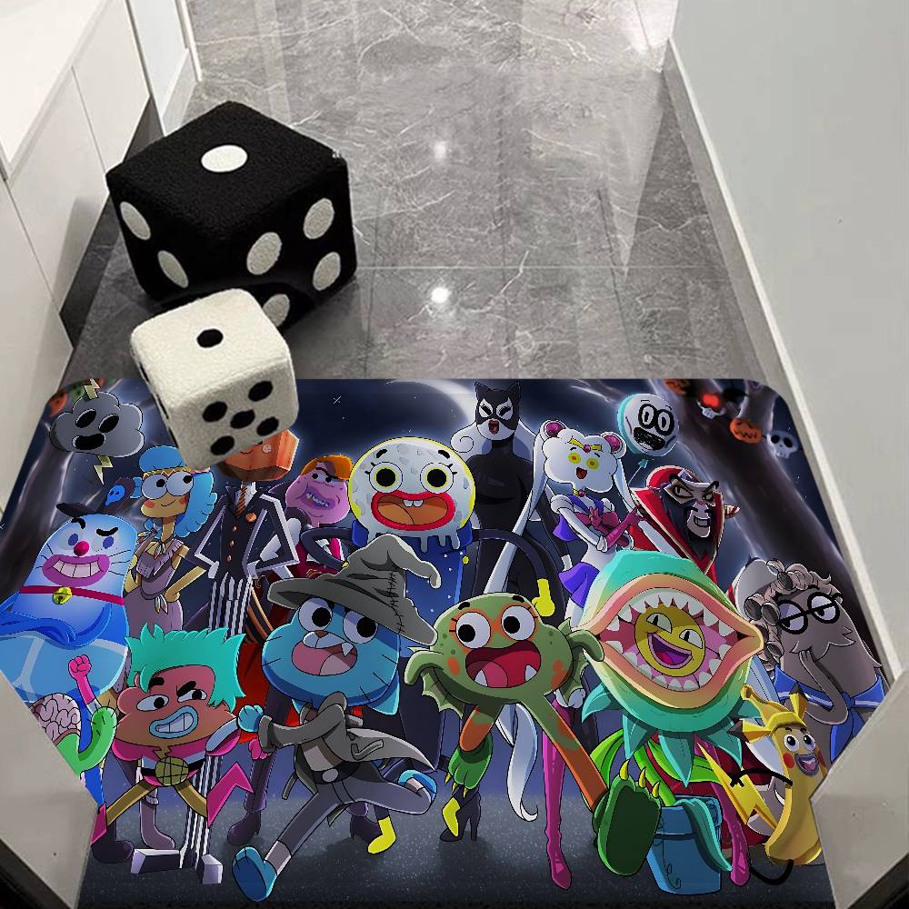 Game The A-Amazing World Of G-Gumball Bathroom Mat Non-Slip Laundry Room Mat Laundry Decor Balcony Child Living Room Toilet Rug