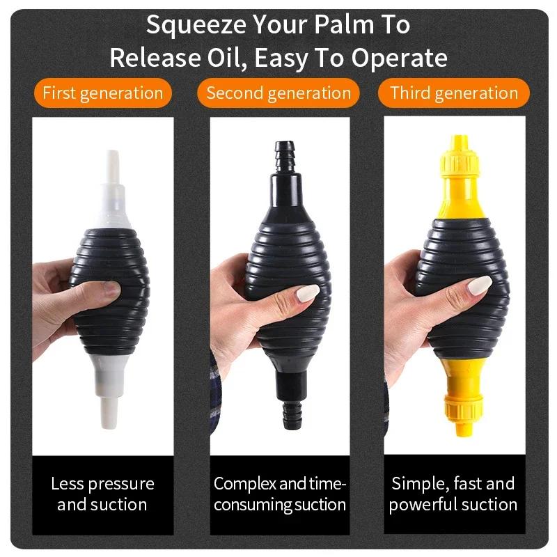 Portable Manual Fuel Pump Car Fuel Tank Oil Suction Pump Gasoline Diesel Liquid Manual Pump Siphon Type Gasoline Fuel Saver