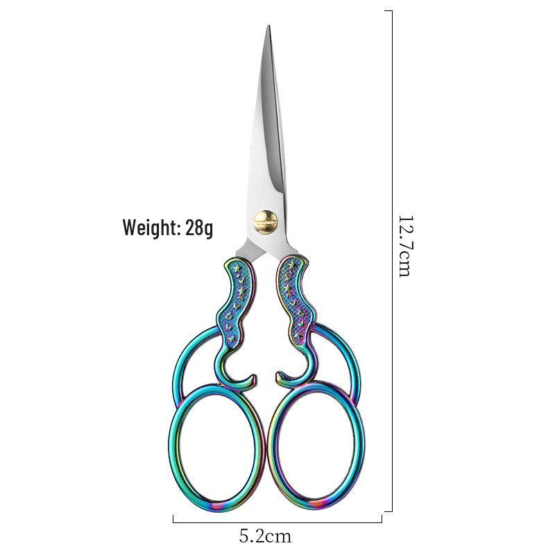 Vintage Small Scissors for Home, Student Art, Embroidery, Yarn, Office, Paper Cutting, and Tea Bag Trimming