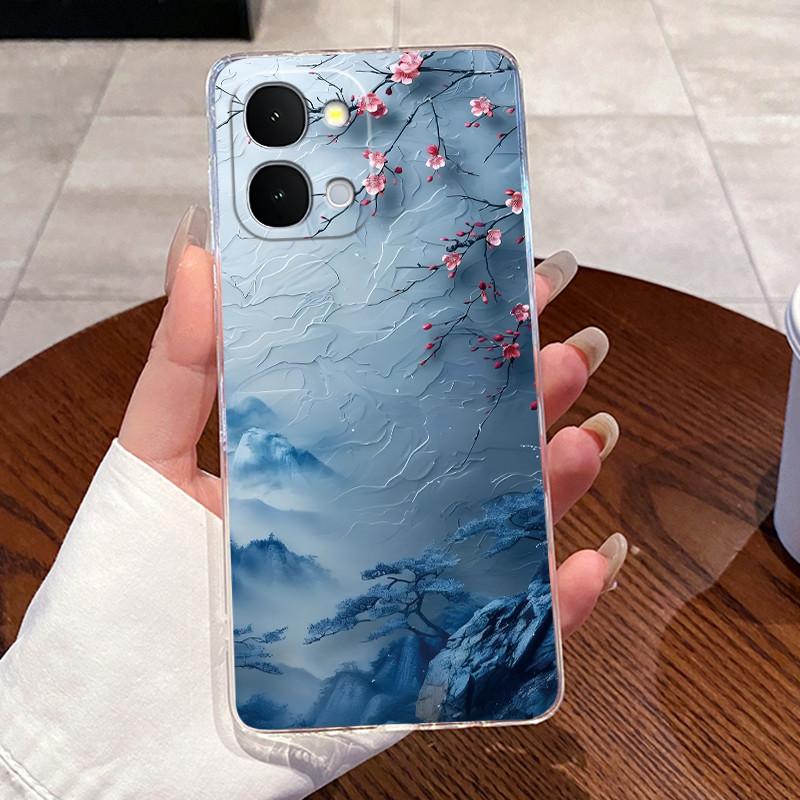 Casing For Vivo iQOO Z11x Y51 Pro 5G Case Aesthetic Cute Cat Cartoon Fashion Soft Silicone Back Cover Transparent TPU Phone Case