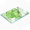 Tempered Glass Kitchen Board with Tropical Leaves Graphics 80x52 Cm