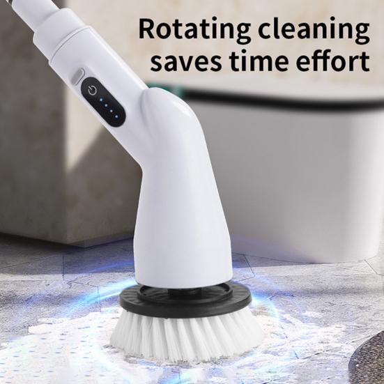 Electric Cleaning Brush Cordless Smart Functions Type-C Fast Charging IPX6 Waterproof One-Button
