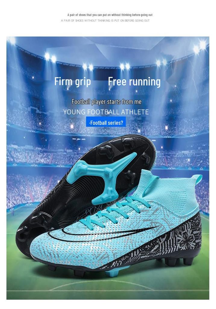 Scarpe da Allenamento da Calcio con Tacchetti Lunghi per Bambini e Bambine - Calzature Professionali da Competizione