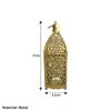 Home Ornament Iron Art Moroccan Night Light Hollow Battery Powered Masjid Lantern Vintage Eid Lamp Mosque