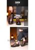 Men's Retro Leather Low-Top Martin Boots - British Style, Soft Sole, Big Toe Cap, Casual Business Shoes for Spring & Autumn.