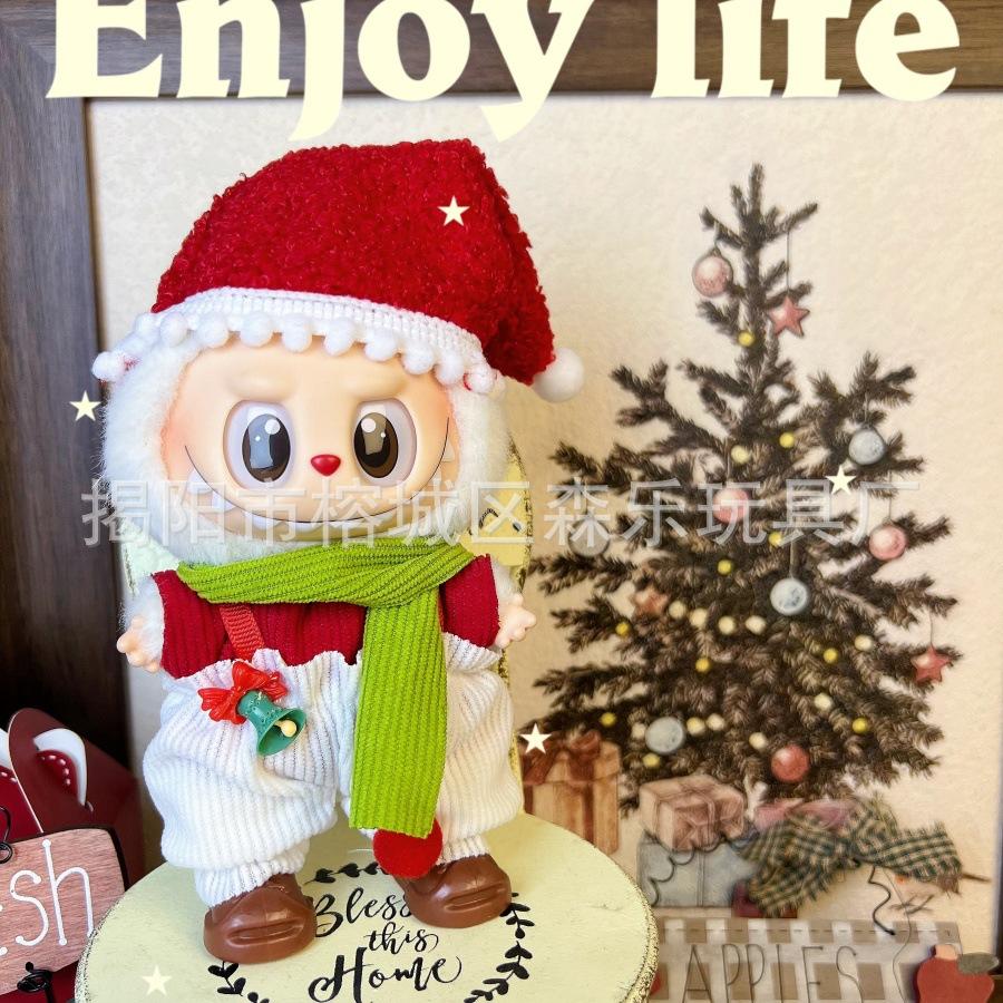 Clothes Only - Suitable for Labubu Baby Clothes, One, Two and Three Generations of Labubu Pendant Dolls Can Wear Christmas Baby Clothes Set