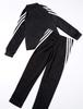 Adidas Tracksuit Top and Bottom Size 130 Kids' 3-Stripes Set, Black/White (GM8934), (Japan)