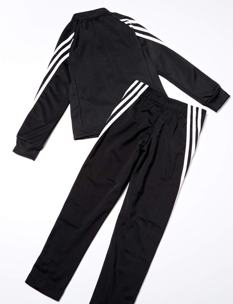Adidas Tracksuit Top and Bottom Size 130 Kids' 3-Stripes Set, Black/White (GM8934), (Japan)