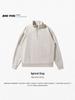 Men's High Neck Half Zip Hoodie - Custom Pullover, Long Sleeve, Regular Shoulder, for Fall, Winter, and Spring.