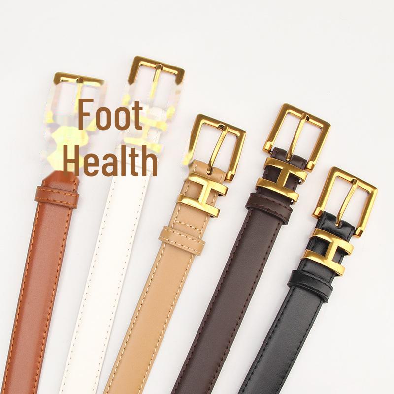 Trendy dámský retro pásek s kovovou sponou - Všestranný a stylový k džínům