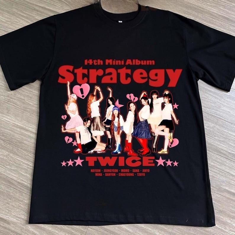 2026 Retro Twice Srategy Shirt, Guess My Strategy Sweatshirt, TWICE 14th Mini Album Shirt, Twice Ready To Be World Tour Shirt,twice Members Shirt 4XL
