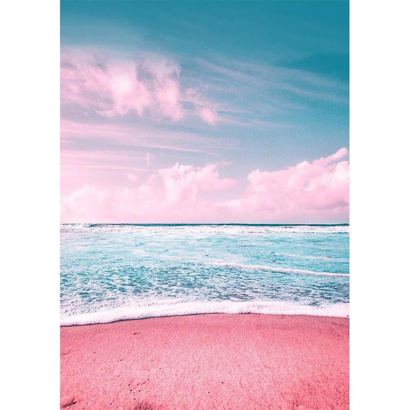 Vollständiger runder Diamant Strandlandschaft 5D DIY Diamantmalerei Diamantstickerei Heimdekor Geschenk Kreuzstich Mosaik