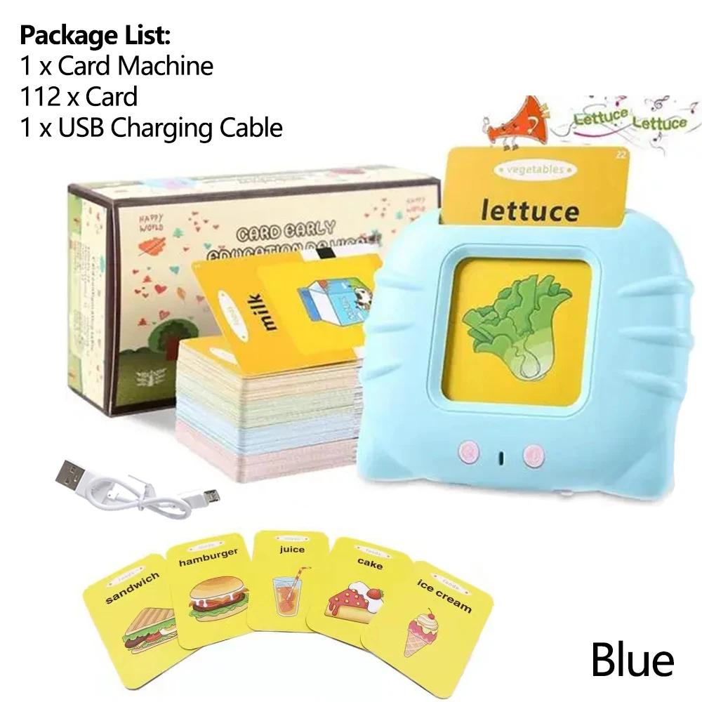 Flash Cards for Kids Early Education Learning Toys Talking Flashcards Preschool English Electronic Audio Book Machine Gift