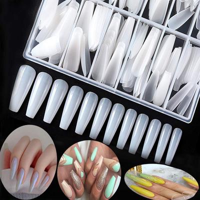 Lange Sarg-Kunstnägel – Ballerina-Kunstnägel, Acryl-Nagelspitzen, künstliche Nägel, 10 Größen für Nagelstudio und DIY-Nagelkunst