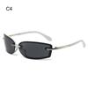 Futuristic Shades Eyewear Square Candy Color Sunglasses Y2K Rimless Dopamine Dressing Eyewear Accessories Women's Sun Glasses