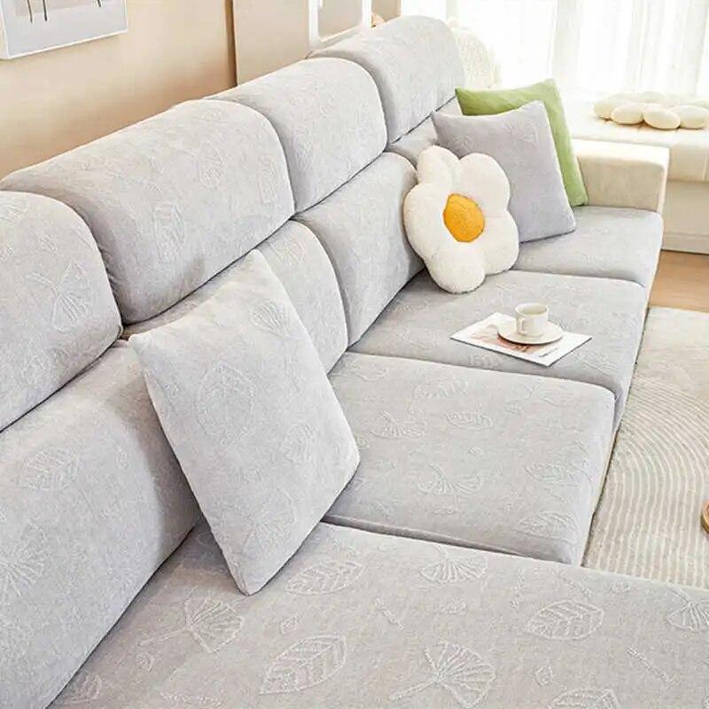 Sofa segmentowa do salonu Narzuty Zagęścić szenilowe antypoślizgowe pokrowce na kanapę 1/2/3/4 siedzenia Elastyczna narzuta na ławkę