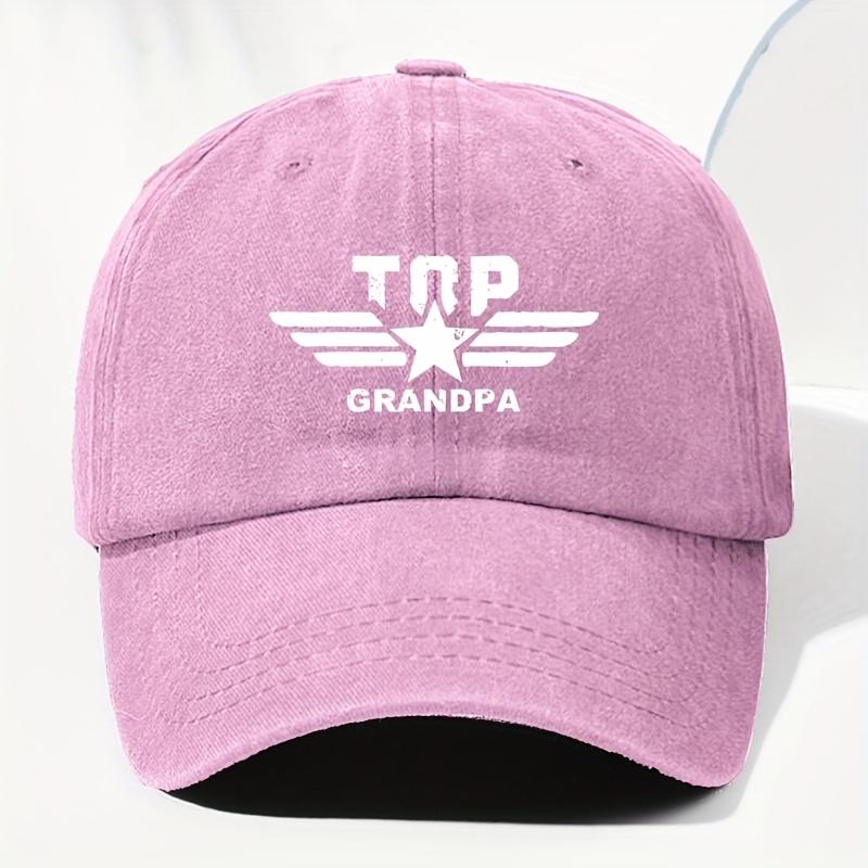 

Uniform TOP GRANDPA Letter Printed Washed Retro Baseball Cap Sun Visor Outdoor Hat for Men and Women рожевий