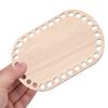 PATIKIL 3 Size Crochet Basket 6 Oval Crochet Wooden DIY Craft Basket Making Home Brown Bases, Pieces, Blanks, Bases, Materials, Decoration,