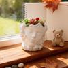 Silicone Face Flower Pot Mold For Handmade Craft Creative Garden Project Home Decoration Flowerpot Storage Box