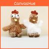Cute And Cozy Plush Chicken Keychain Perfect Bag Accessory With Egg Laying Design