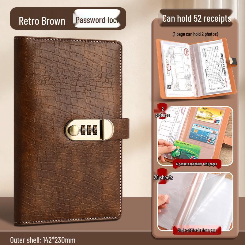 Password-Protected Bill, Check, and Receipt Organizer