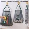 Reusable Bags Kitchen Hanging Mesh Home Fruit And Vegetable Storage Net Bag For Ginger Garlic Potatoes Onions