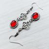 Orecchini Pendenti a Forma di Cuore Romantico con Smalto Rosso Drip Vittoriano per Donna Accessori Gioielli per Feste Gotica di Hallowmas Sposa Vampira