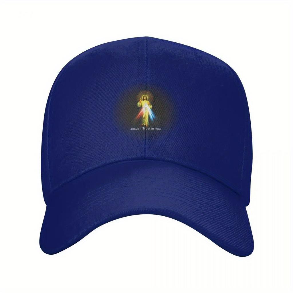 Divine Mercy Jesus I Trust In You Baseball Cap Adjustable Cotton Casual Hat Unisex Religious Gift