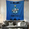 Olympique De Marseille Wall Tapestry Aesthetic Wall Hanging Printed Fabric Blanket Decorative Tapestries for Bedroom Living Room Home Decor