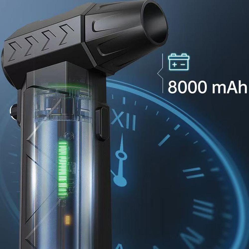 Mini Air Blower With Extra Nozzle 180000RPM Turbo Jet Fan Wind Speed 53m/s Electric Blower Multifunctional Blowing Dust Dryer