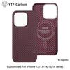 YTF For iPhone 12 Pro Max/13 Pro/14 Pro Max/15 Pro Max/16 Pro Max Genuine Carbon Fiber Aramid Case Ultra Thin Protective Cover