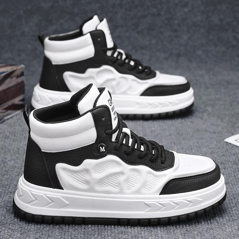 Men'S Shoes Autumn And Winter Trend Sports And Leisure Men'S High-Top Board Shoes Thick-Soled Wear-Resistant Men'S Shoes