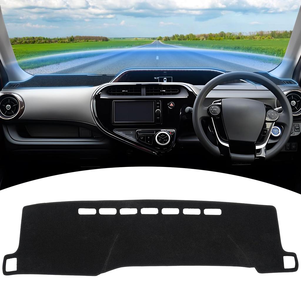 GIMUYA Dashboard Mat for Toyota NHP Aqua 2011 December Custom Interior Parts Accessories Sun Black (10 Series) (December - 2021) - & - Protection,