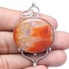 Pendant Red Copper Rutile Gemstone Gift For Her Silver Jewelry 2"