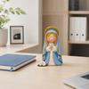 Cute Girl Resin Figurines, Mini Praying Girl Collectible Figure, Little Girl Statue Ornaments for Home Office Desktop Decor