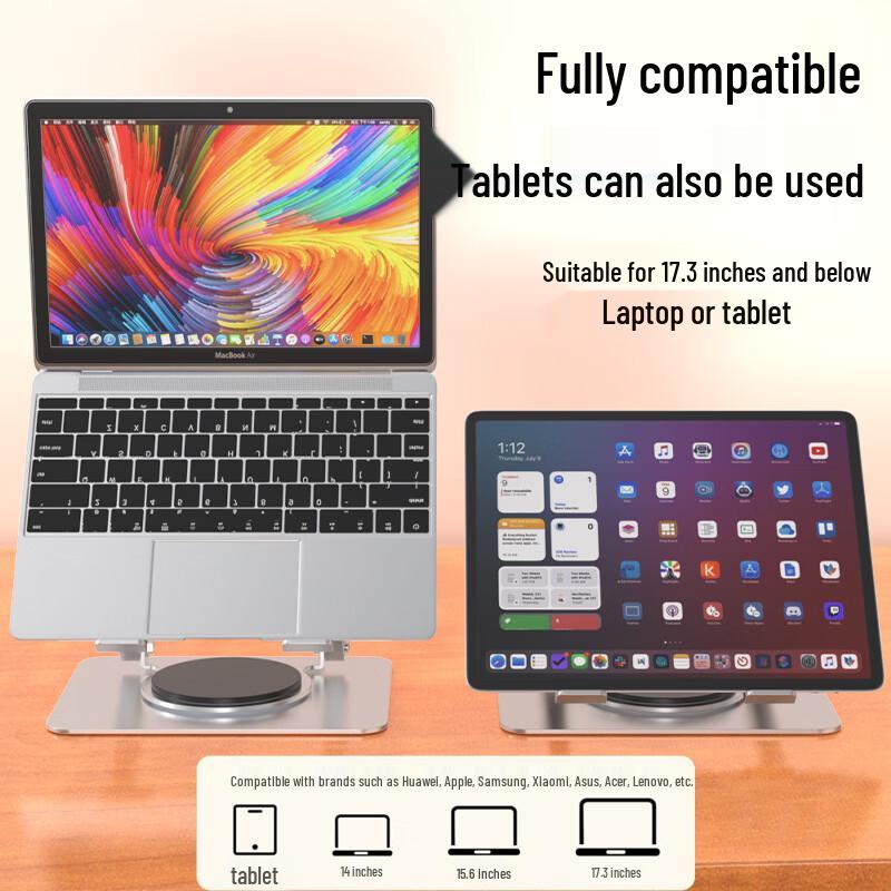Ollymurs Adjustable Metal Laptop and Monitor Riser Stand