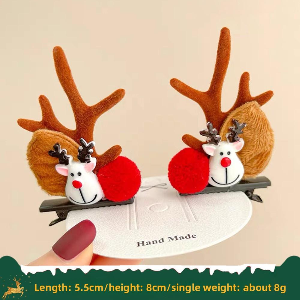 

Різдвяні шпильки для волосся з оленячими рогами, новорічні шпильки для волосся, шпильки-качечки з оленячими рогами, милі та ніжні головні убори